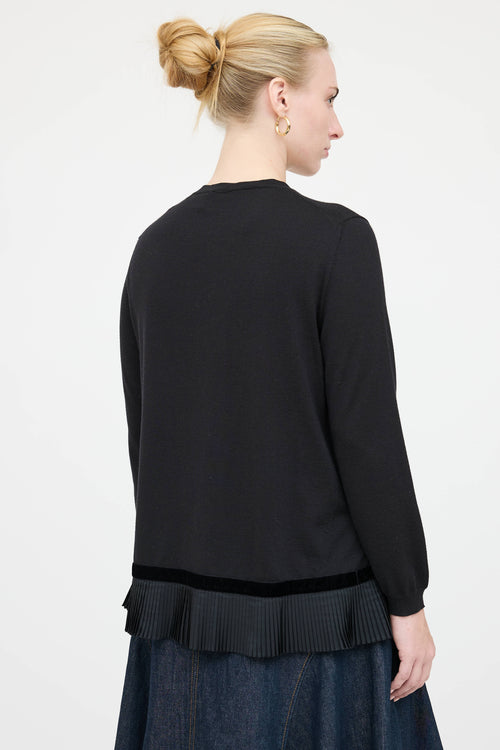 Moncler Knit Pleated Cardigan