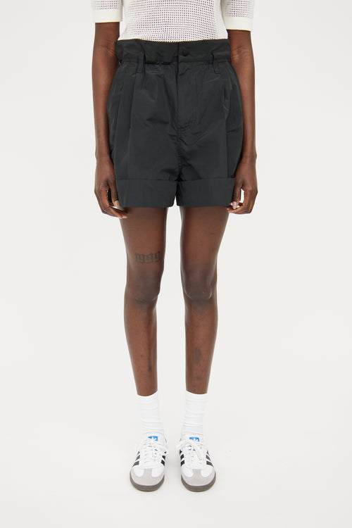 Moncler Black Pleated & Cuffed Short