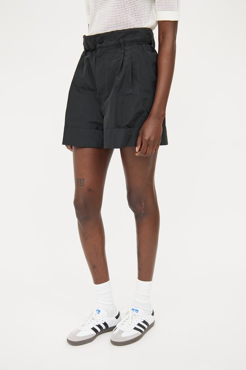 Moncler Black Pleated & Cuffed Short