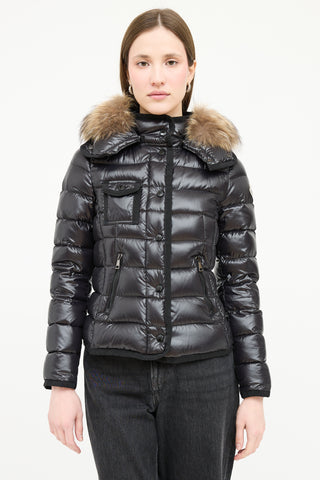 Moncler Down Fur Trim Armoise Puffer Jacket