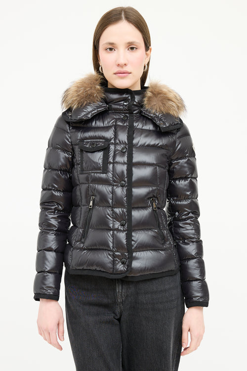 Moncler Down Fur Trim Armoise Puffer Jacket