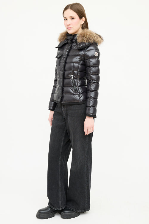 Moncler Down Fur Trim Armoise Puffer Jacket