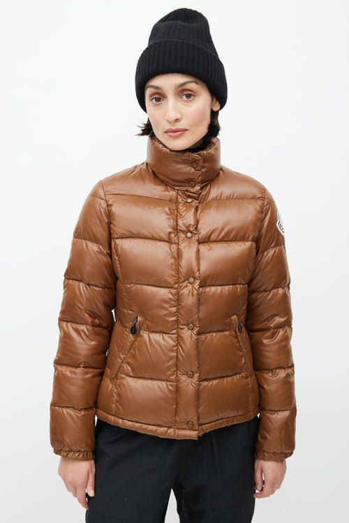 Moncler Brown Claire Quilted Down Jacket