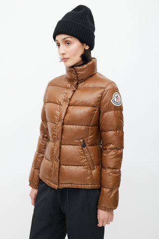 Moncler Brown Claire Quilted Down Jacket