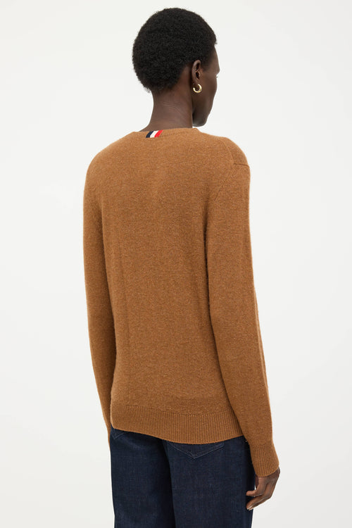 Moncler Striped Trim Knit Sweater