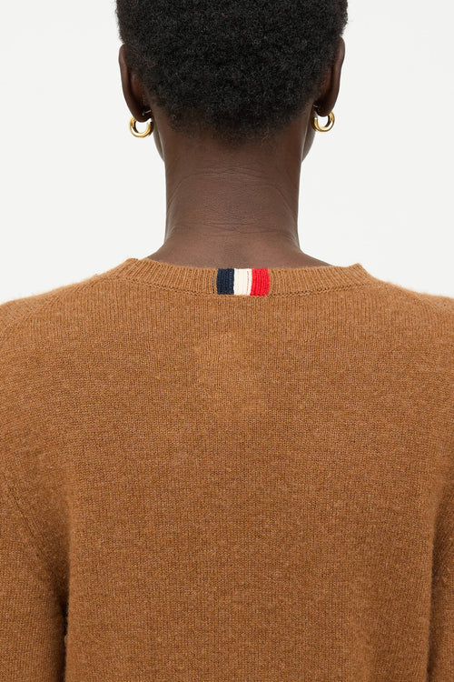 Moncler Striped Trim Knit Sweater