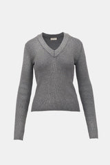 Moncler Coated Wool Ribbed Knit Sweater