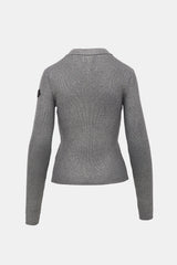 Moncler Coated Wool Ribbed Knit Sweater