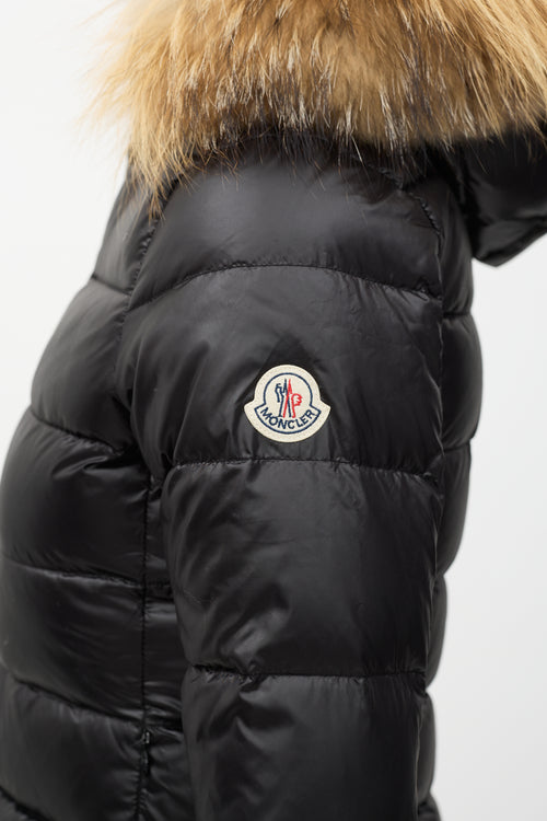 Moncler Down Fur Trim Puffer Jacket