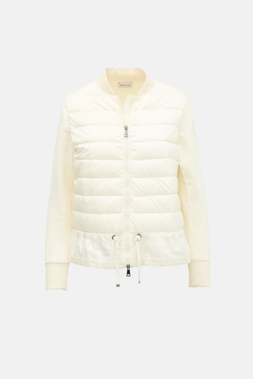 Moncler Down Peplum Cardigan