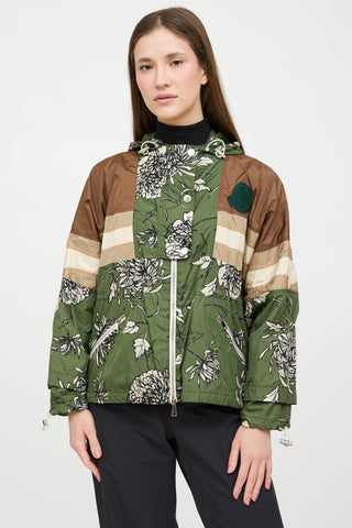 Moncler Pretoria Floral Hooded Nylon Jacket