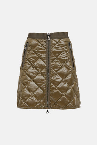 Moncler Quilted Zip Mini Skirt