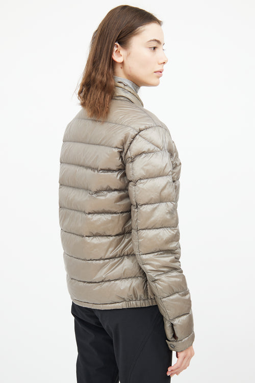 Moncler Grey Acorus Short Down Jacket