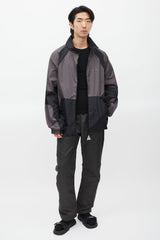 Moncler Grey & Black Hideki Reflective Jacket