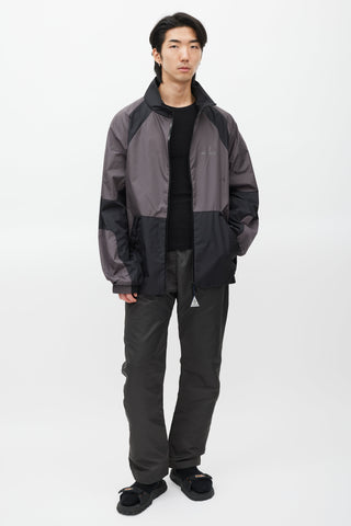 Moncler Grey & Black Hideki Reflective Jacket