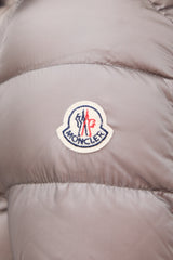 Moncler Grey Down & Fur Trim Hemifur Puffer Coat