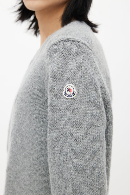 Moncler Grey Wool & Cashmere Sweater