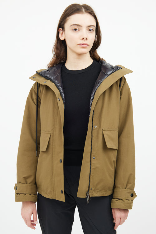 Moncler Khaki Badete Parka Coat