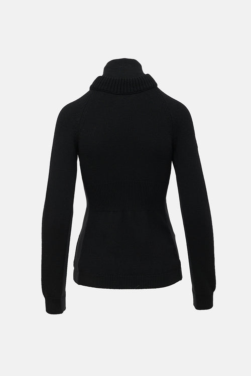 Moncler Knit & Neoprene Panelled Sweater