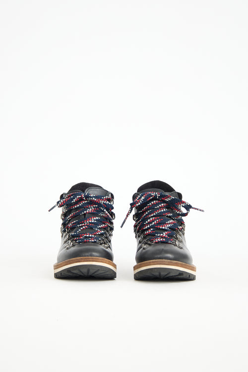 Moncler Leather Blanche Hiking Boot