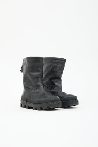 Moncler Leather Moscova Ankle Boot