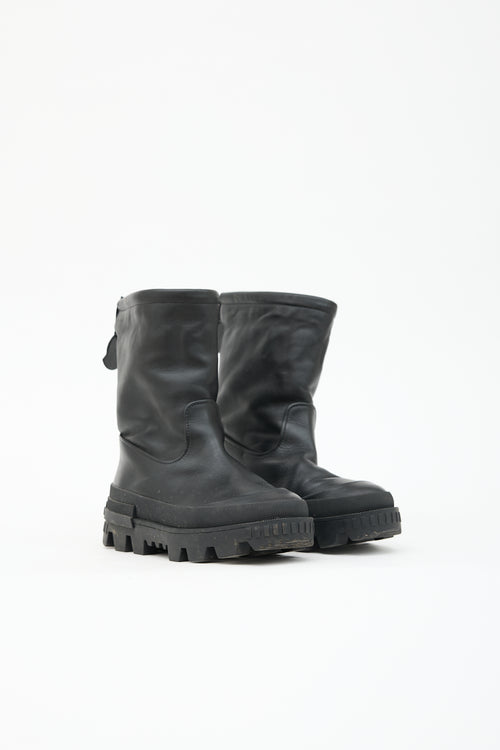 Moncler Leather Moscova Ankle Boot