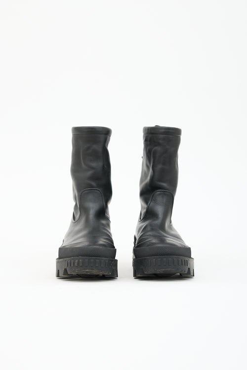 Moncler Leather Moscova Ankle Boot