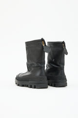 Moncler Leather Moscova Ankle Boot