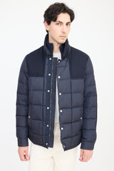 Moncler Navy Clovis Down Panelled Jacket