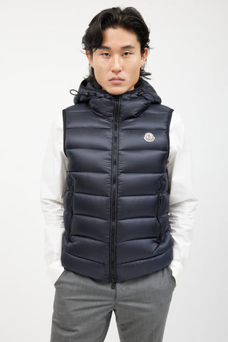 Moncler Navy Down Quilted Vest