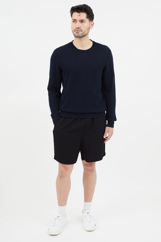 Moncler Navy Knit Cashmere Sweater