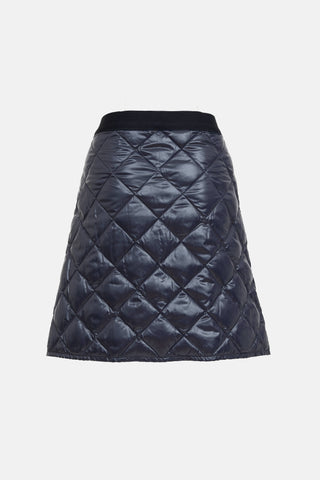 Moncler Quilted Zip Mini Skirt