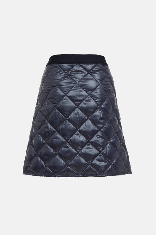 Moncler Quilted Zip Mini Skirt