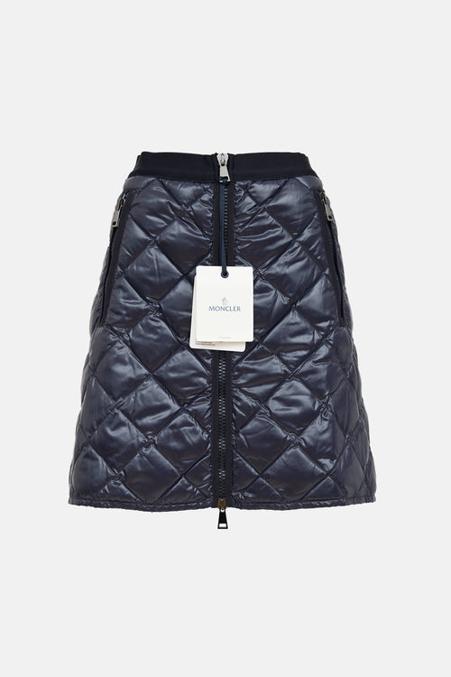 Moncler Quilted Zip Mini Skirt