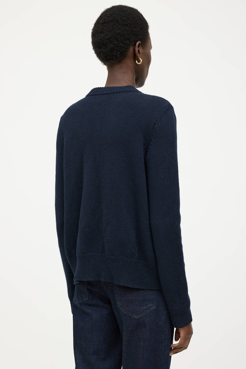 Moncler Wool Down Tricot Knit Cardigan