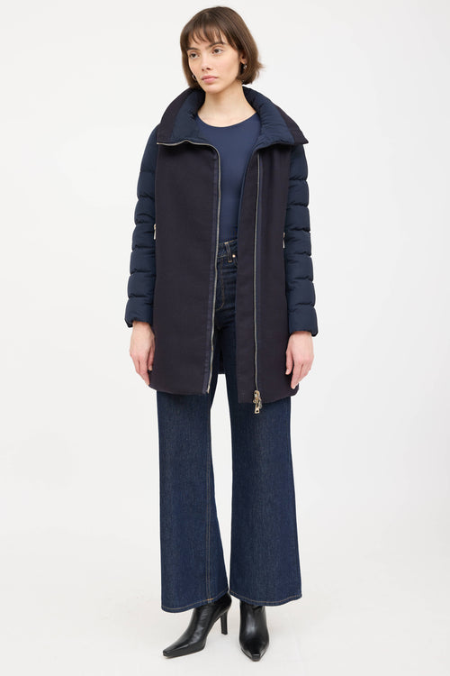 Moncler Wool Aglaia Down Coat