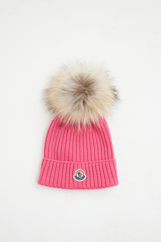 MonclerPink Berretto Beanie Scarf Set