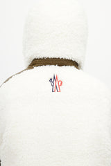 Moncler Pink & White Reversible Hufi Bomber Jacket