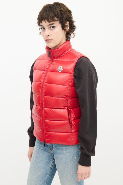 Moncler Red Ghany Down Puffer Vest