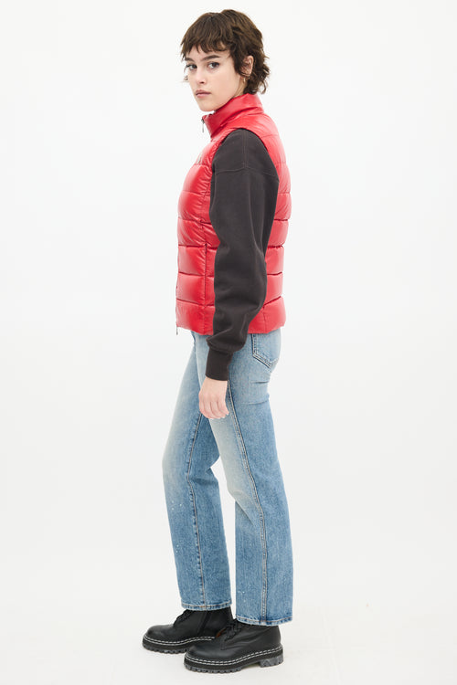 Moncler Red Ghany Down Puffer Vest