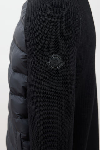 Moncler Rib Knit Puffer Cardigan