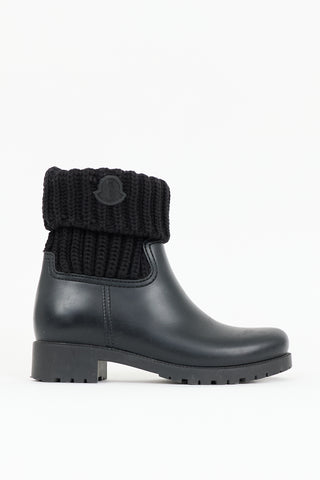 Moncler Rubber & Knit Ginette Boot