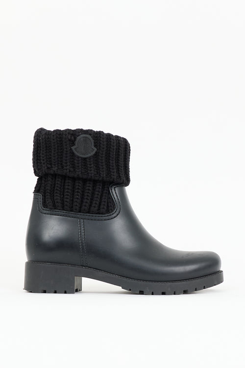 Moncler Rubber & Knit Ginette Boot