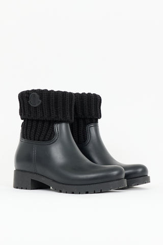 Moncler Rubber & Knit Ginette Boot
