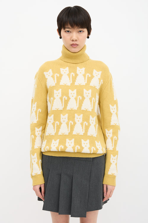 Moncler Turtleneck Intarsia Sweater