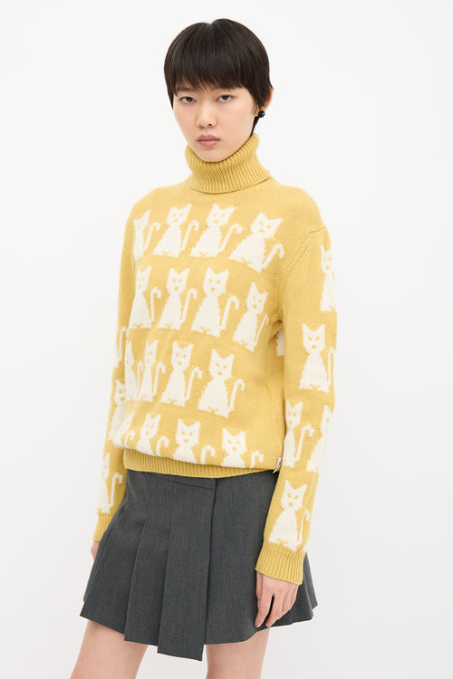 Moncler Turtleneck Intarsia Sweater