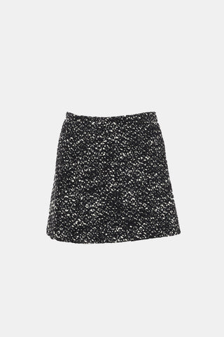 Moncler Tweed Mini Wrap Skirt