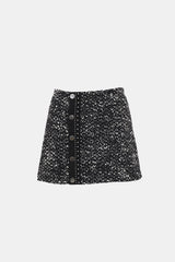 Moncler Tweed Mini Wrap Skirt