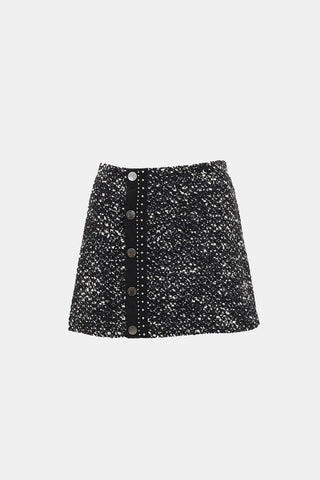 Moncler Tweed Mini Wrap Skirt