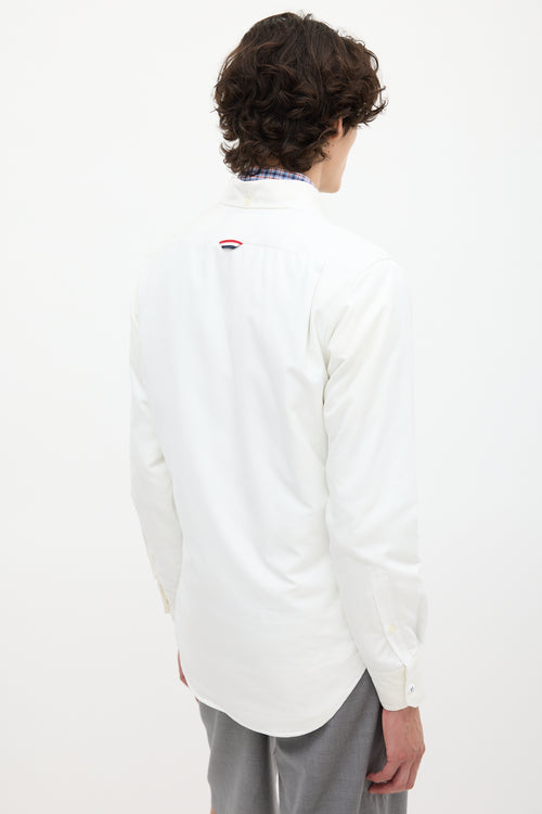 Moncler White Cotton Padded Shirt Jacket